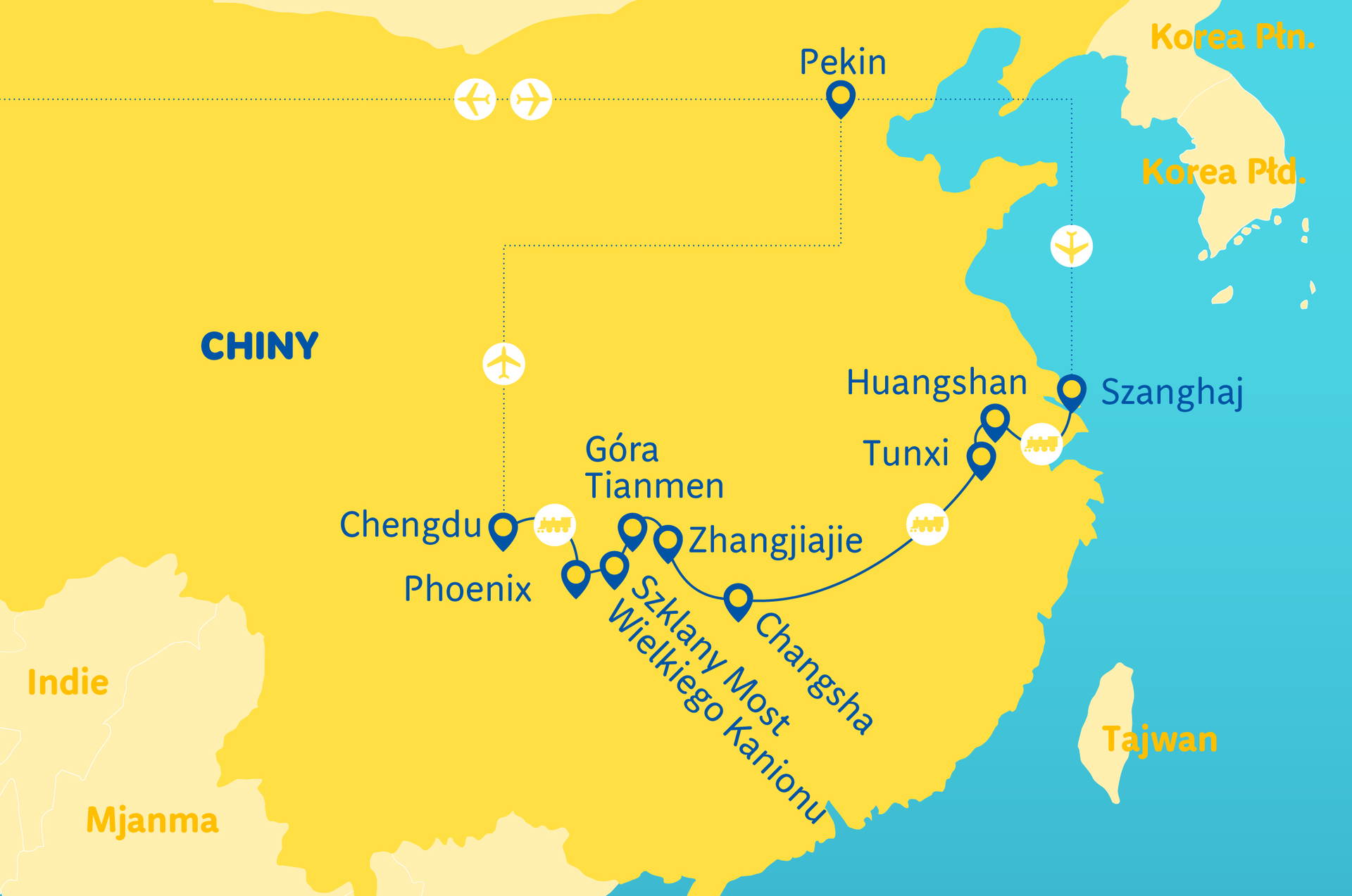 Mapa Hor Čína - Po stopách Dračích hor | Rainbowtours.cz